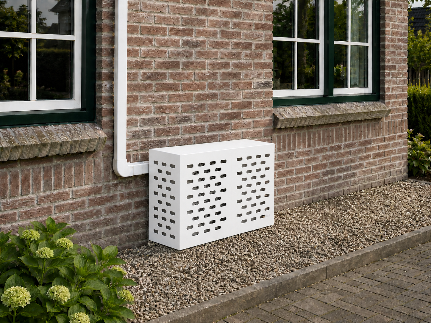 Airco ombouw Wit Klein (90x40x60 cm) zonder pootjes – gecontroleerde versie