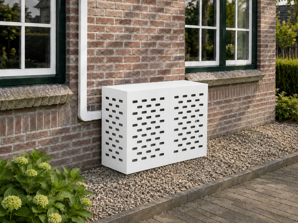 Airco ombouw Wit Middel (100x50x70 cm) zonder pootjes – gecontroleerde versie