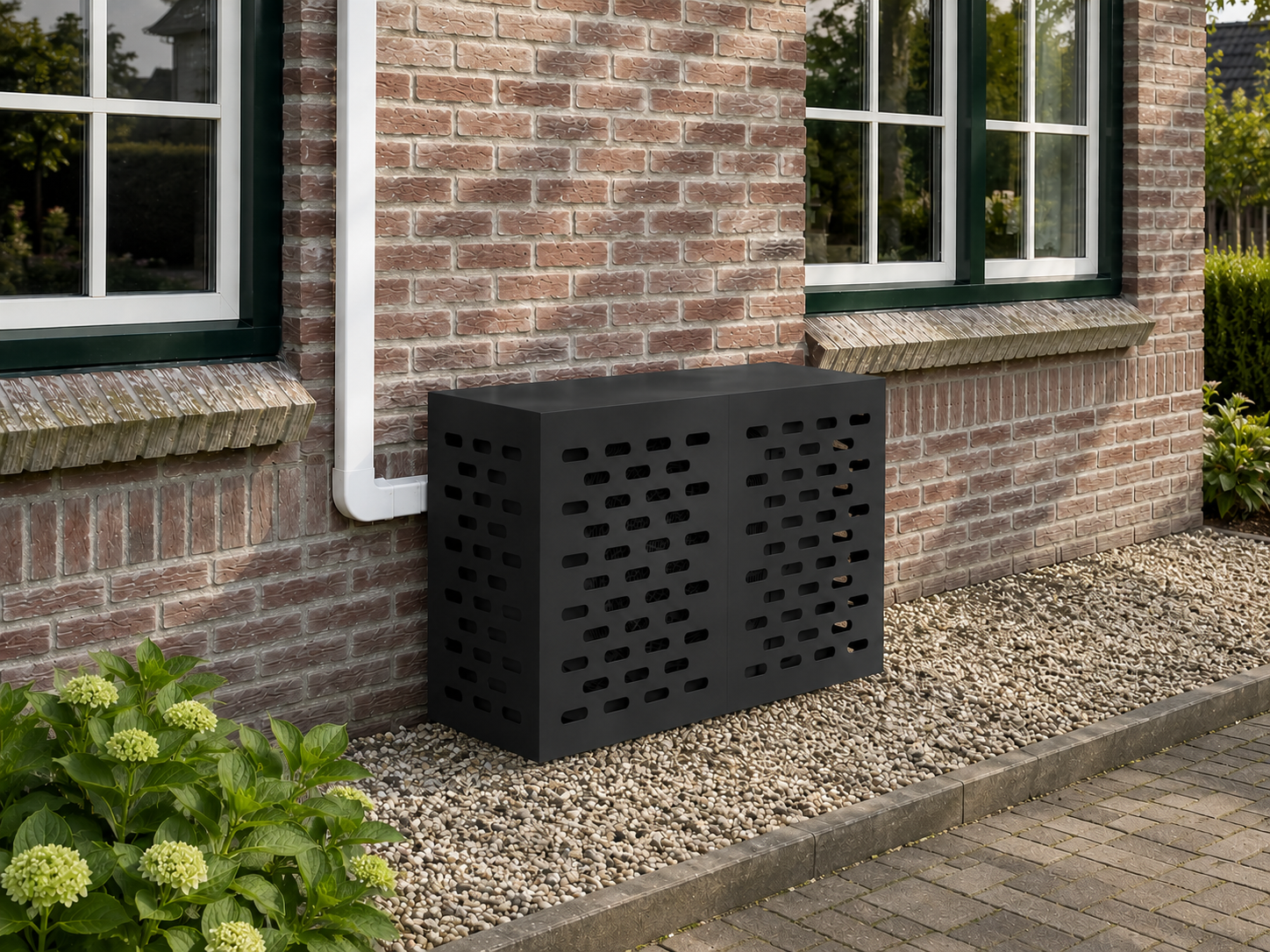 Airco ombouw Zwart Middel (100x50x70 cm) zonder pootjes – gecontroleerde versie